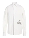 Dsquared2 Man Shirt White Size 44 Cotton, Elastane