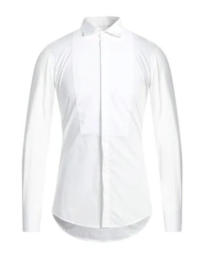 Dsquared2 Man Shirt White Size 46 Cotton, Elastane