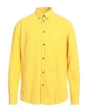 Dsquared2 Man Shirt Yellow Size 38 Cotton In Yellow