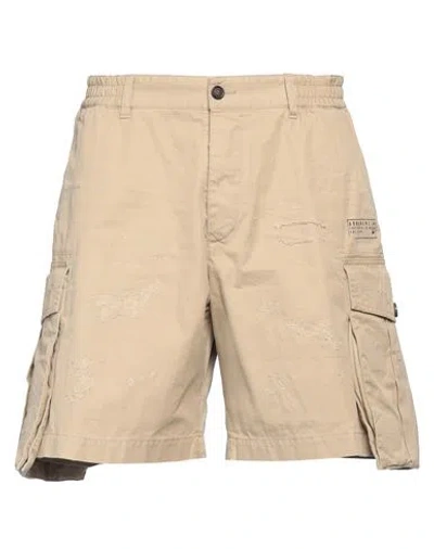 Dsquared2 Man Shorts & Bermuda Shorts Beige Size 38 Cotton