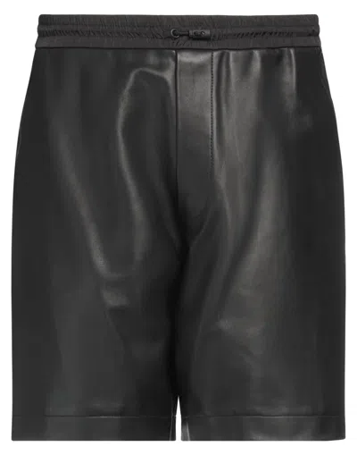 Dsquared2 Man Shorts & Bermuda Shorts Black Size 30 Ovine Leather