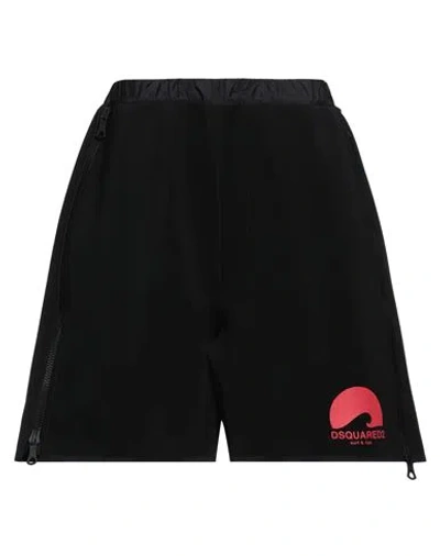 Dsquared2 Man Shorts & Bermuda Shorts Black Size 36 Polyamide, Elastane