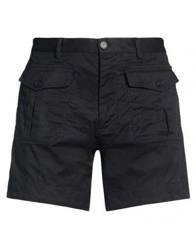 Dsquared2 Man Shorts & Bermuda Shorts Black Size 38 Cotton, Elastane