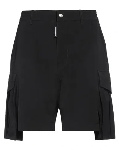 Dsquared2 Man Shorts & Bermuda Shorts Black Size 38 Polyamide, Elastane