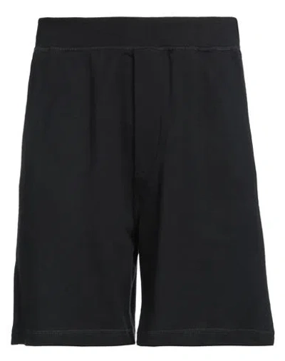 DSQUARED2 DSQUARED2 MAN SHORTS & BERMUDA SHORTS BLACK SIZE M COTTON, ELASTANE