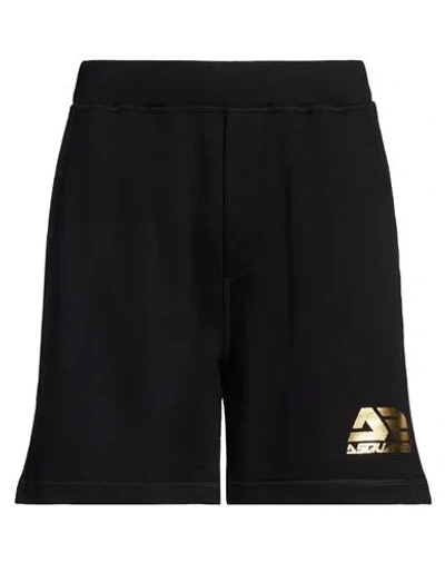 Dsquared2 Man Shorts & Bermuda Shorts Black Size L Cotton, Elastane