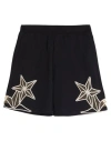 Dsquared2 Man Shorts & Bermuda Shorts Black Size L Cotton, Elastane, Polyamide, Glass In Black