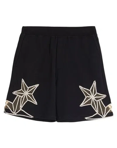 Dsquared2 Man Shorts & Bermuda Shorts Black Size L Cotton, Elastane, Polyamide, Glass