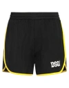 Dsquared2 Man Shorts & Bermuda Shorts Black Size L Polyester, Cotton In Black