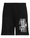 Dsquared2 Cotton Icon Shorts With Hem Monogram In Black