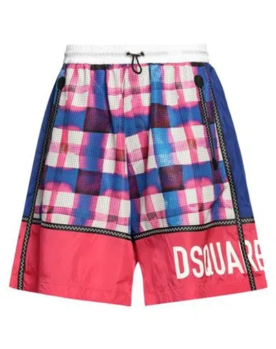 Dsquared2 Man Shorts & Bermuda Shorts Blue Size L Polyester, Polyamide