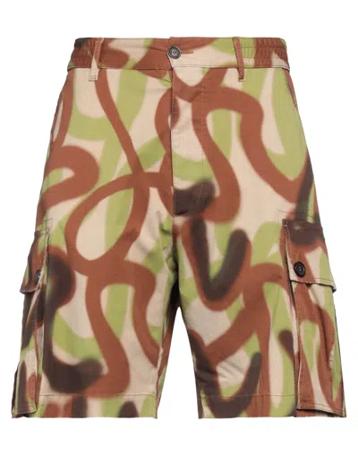 Dsquared2 Man Shorts & Bermuda Shorts Brown Size 38 Cotton, Elastane