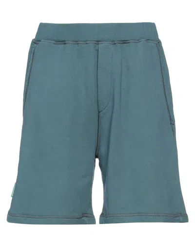 Dsquared2 Man Shorts & Bermuda Shorts Deep Teal Size L Cotton In Green