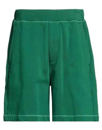 Dsquared2 Man Shorts & Bermuda Shorts Green Size S Cotton