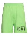 Dsquared2 Man Shorts & Bermuda Shorts Lime Green Size S Cotton