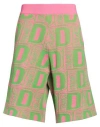 Dsquared2 Man Shorts & Bermuda Shorts Lime Green Size M Wool, Polyester