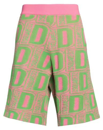 Dsquared2 Man Shorts & Bermuda Shorts Lime Green Size M Wool, Polyester