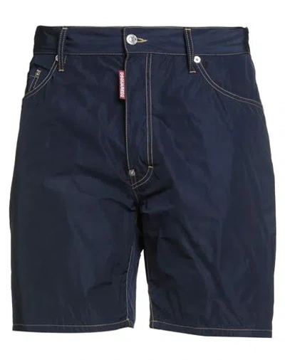 Dsquared2 Man Shorts & Bermuda Shorts Midnight Blue Size 34 Polyester