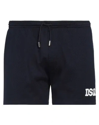 Dsquared2 Man Shorts & Bermuda Shorts Midnight Blue Size L Cotton