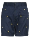 Dsquared2 Motif Embroidered Chino Shorts In Navy