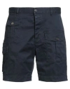 Dsquared2 Man Shorts & Bermuda Shorts Navy Size 40 Cotton, Elastane In Blue