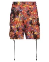 Dsquared2 Man Shorts & Bermuda Shorts Orange Size 36 Cotton, Elastane In Orange