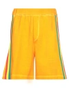 Dsquared2 Man Shorts & Bermuda Shorts Orange Size L Cotton, Elastane
