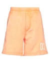 Dsquared2 Man Shorts & Bermuda Shorts Orange Size M Cotton