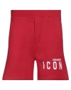 Dsquared2 Man Shorts & Bermuda Shorts Brick Size L Cotton In Red