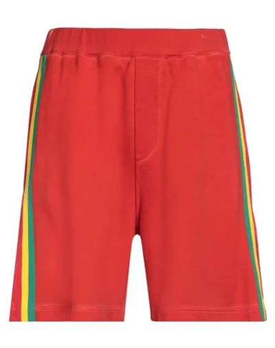 Dsquared2 Man Shorts & Bermuda Shorts Red Size L Cotton, Elastane