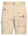 Dsquared2 Man Shorts & Bermuda Shorts Sand Size 34 Cotton, Elastane In Beige