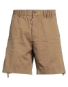 Dsquared2 Man Shorts & Bermuda Shorts Sand Size 38 Cotton In Beige