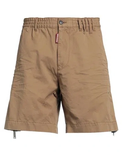 Dsquared2 Man Shorts & Bermuda Shorts Sand Size 38 Cotton In Beige