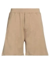 Dsquared2 Man Shorts & Bermuda Shorts Sand Size L Cotton, Elastane In Beige