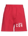 Dsquared2 Man Shorts & Bermuda Shorts Tomato Red Size M Cotton