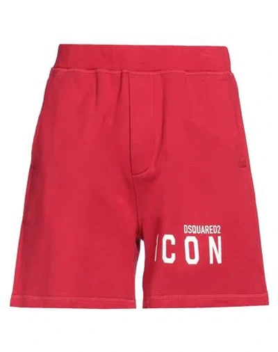 Dsquared2 Man Shorts & Bermuda Shorts Tomato Red Size M Cotton