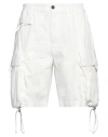 Dsquared2 Man Shorts & Bermuda Shorts White Size 36 Cotton, Elastane In White