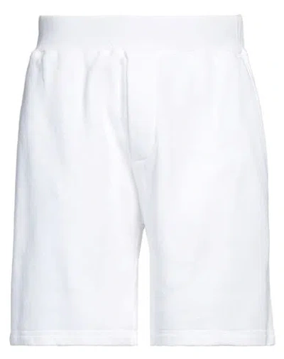 Dsquared2 Man Shorts & Bermuda Shorts White Size L Cotton