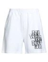 Dsquared2 Man Shorts & Bermuda Shorts White Size L Cotton, Elastane