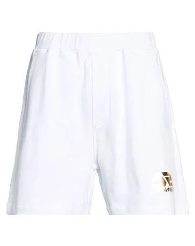 Dsquared2 Man Shorts & Bermuda Shorts White Size L Cotton, Elastane