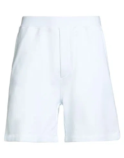 Dsquared2 Man Shorts & Bermuda Shorts White Size M Cotton, Elastane
