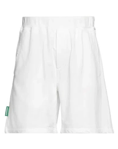 Dsquared2 Man Shorts & Bermuda Shorts White Size M Cotton, Elastane