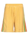 Dsquared2 Man Shorts & Bermuda Shorts Yellow Size S Cotton, Elastane