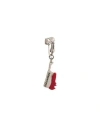Dsquared2 Man Single Earring Silver Size - Tin Alloy, Brass, Enamel In Silver