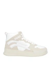 Dsquared2 Man Sneakers Beige Size 7.5 Leather, Textile Fibers In Beige