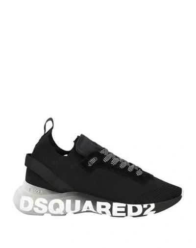 Dsquared2 Man Sneakers Black Size 9 Textile Fibers