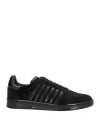 Dsquared2 Man Sneakers Black Size 12 Textile Fibers In Black
