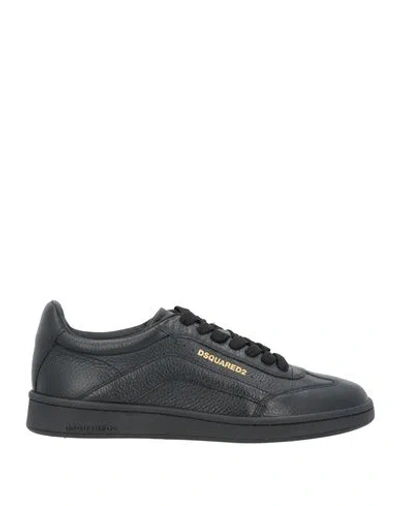 Dsquared2 Man Sneakers Black Size 11 Soft Leather