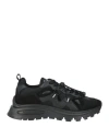 Dsquared2 Man Sneakers Black Size 9 Leather, Textile Fibers In Black