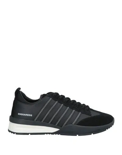 Dsquared2 Man Sneakers Black Size 7.5 Calfskin